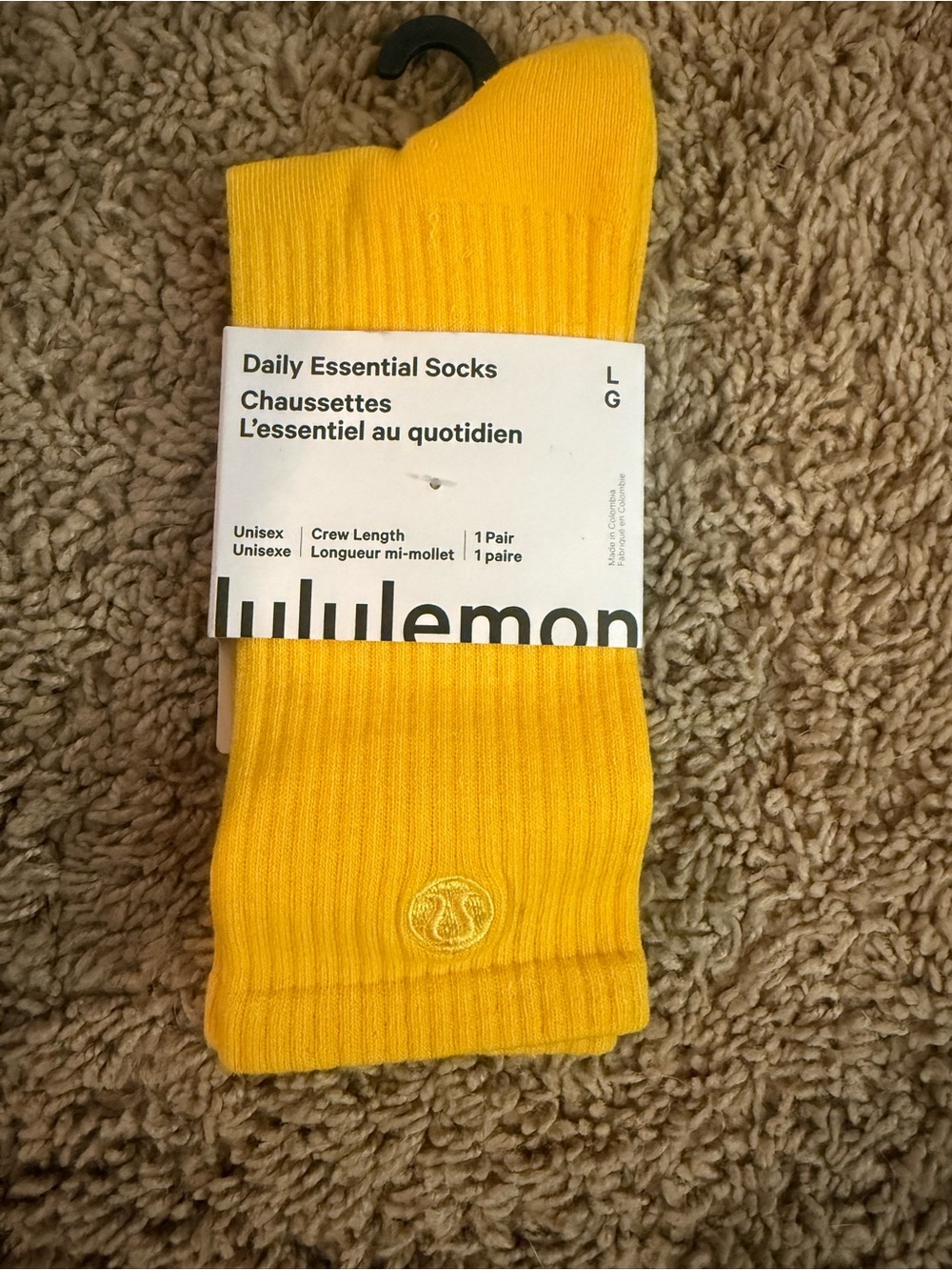 lululemon athletica Daily Essential Crew Socks - Bright Yellow